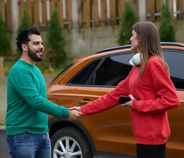 image (person handing over car keys at handover)